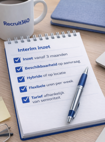 Notitieblok met de kenmerken van interim inzet